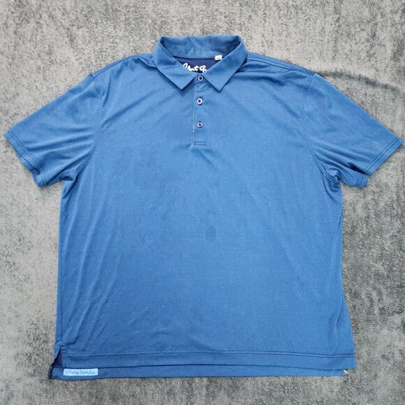 Robert Graham Other - Robert Graham Men's Blue Polo Shirt Short Sleeve Logo Size 2XL